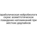 Параболическая нейробиология скуки: асимптотическое поведение напоминаний при жёстких дедлайнов
